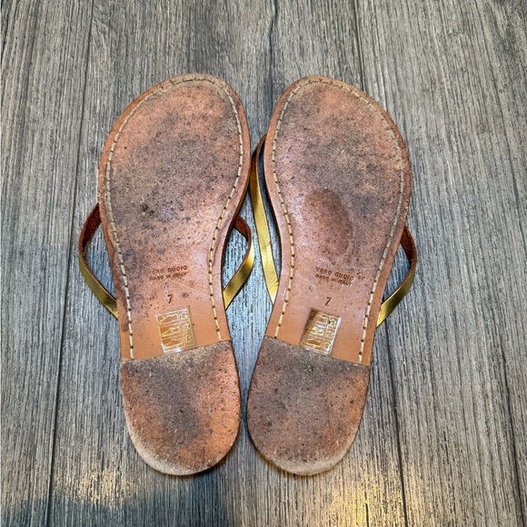 Unsubscribed Vero Cuoio Genuine Italian Leather Capri Flip Flops - Picture 4 of 4